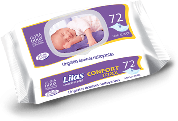 LILAS Lingettes BEBE B/72