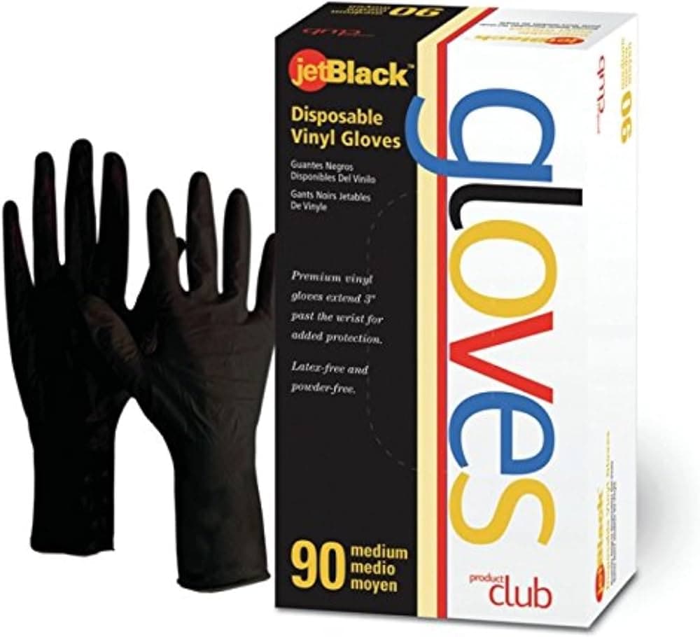 GANTS VINYLE BLACK MEDIUM B/100