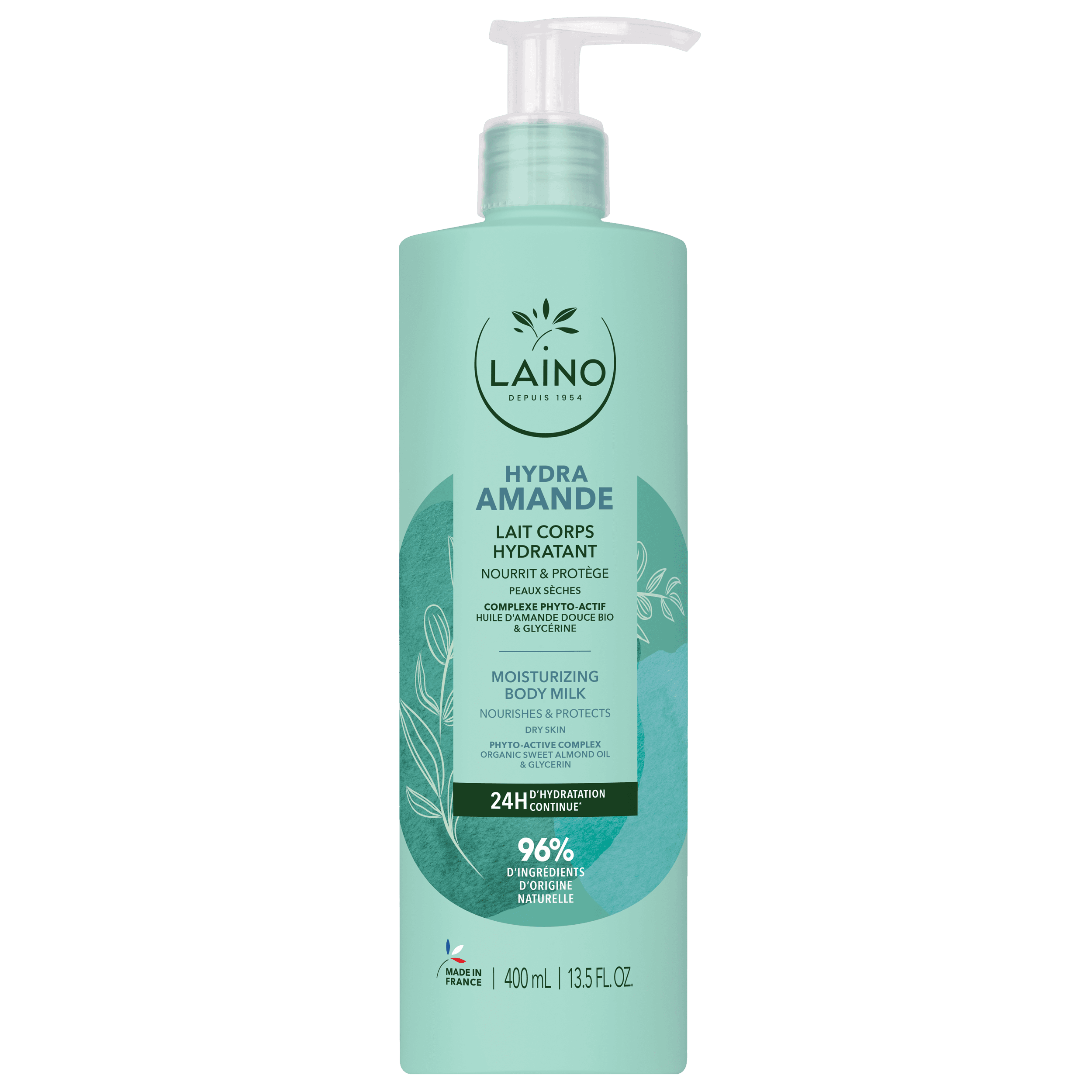 LAINO LAIT CORPS HYDRA AMANDE 400ML